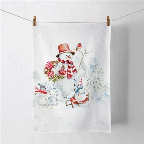 Sporty snowmen konyharuha 50x70cm, 100% pamut, AMB.37820095