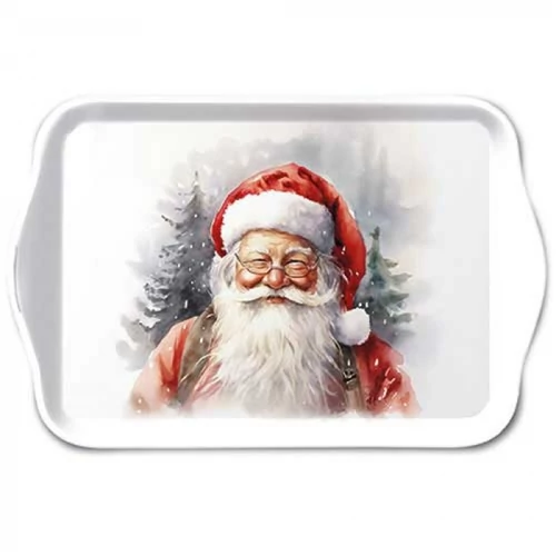 Happy Santa műanyag kistálca 13x21cm, AMB.33719075