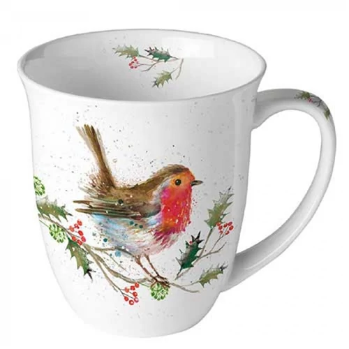 Winter robin porcelánbögre 0,4l, AMB.38420115