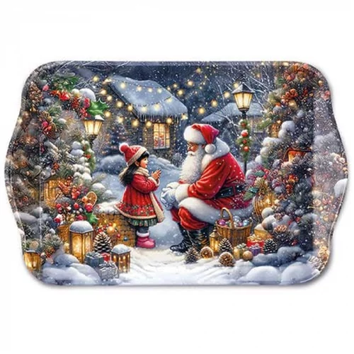 Talking to Santa műanyag kistálca 13x21cm, AMB.33720055