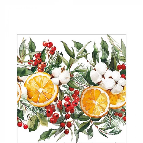 Winter Oranges papírszalvéta 25x25cm, 20db-os, AMB.32519935