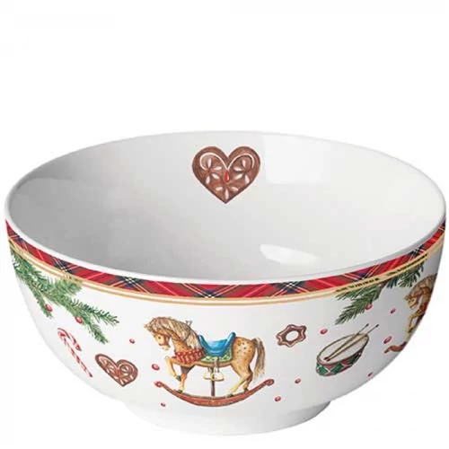 Classic rocking horse white porcelántál 6,5x14cm, AMB.34820040