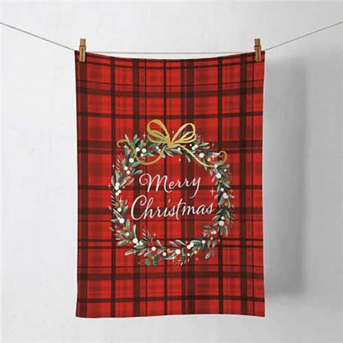 Christmas Plaid red konyharuha 50x70cm, 100% pamut, AMB.37815565