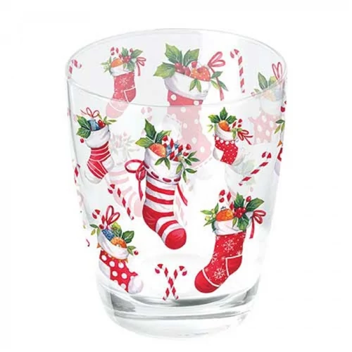 X-mas stockings white üvegpohár 0,25l, AMB.34320200