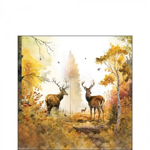 Autumn Forest papírszalvéta 25x25cm, 20db-os, AMB.12518795