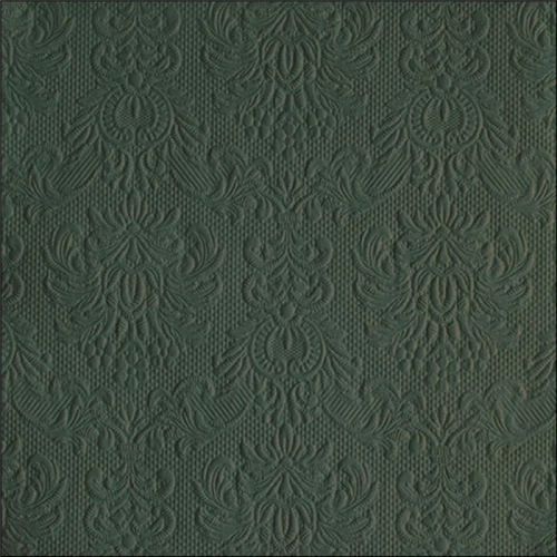 Elegance deep forest green dombornyomott papírszalvéta 33x33cm,15db-os, AMB.13318068