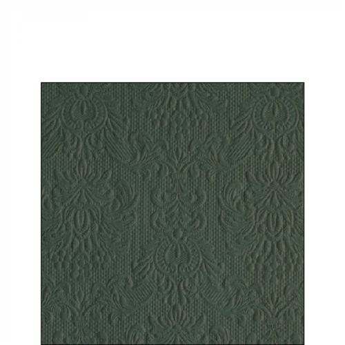 Elegance deep forest green dombornyomott papírszalvéta 25x25cm,15db-os, AMB.12518068