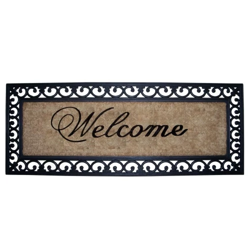 Lábtörlő Welcome 45X120cm, kókusz,gumis szélű 