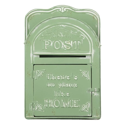 Fém postaláda 26x9x39cm, zöld, CLEEF.6Y4243