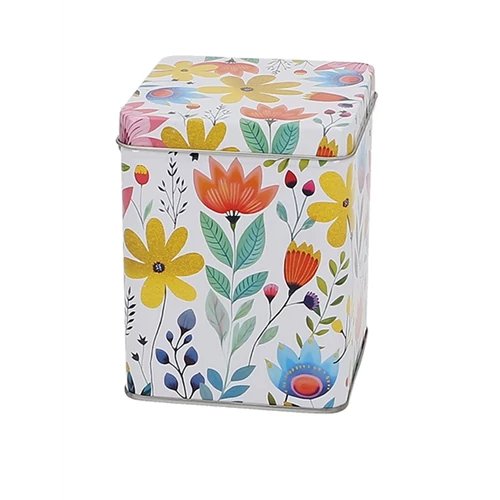 Fémdoboz, 88x88x113mm,200g, Flowers, T.B.FLW899