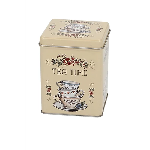 Fémdoboz 75x75x95mm,100g Tea Time, T.B.TTM925