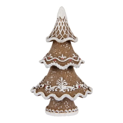Mézeskalácsos fenyőfa 7x5x11cm, műanyag dekorfigura, CLEEF.6PR5393