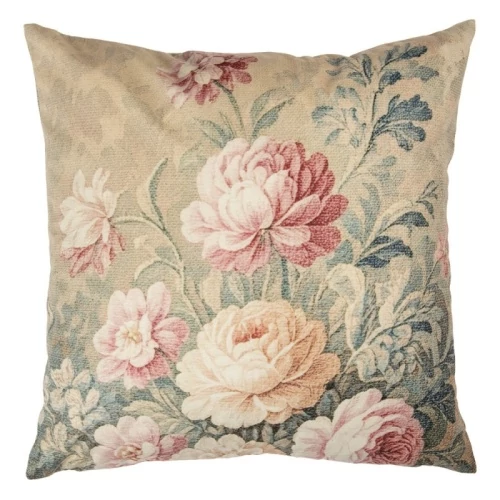 Antik rózsás párnahuzat 45x45cm, polyester, CLEEF.CPA23