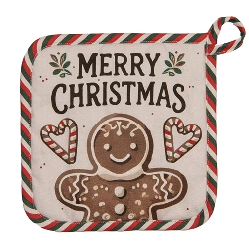 Edényalátét 20x20cm,100% pamut, Classic Gingerbread Magic, CLEEF.CGM45