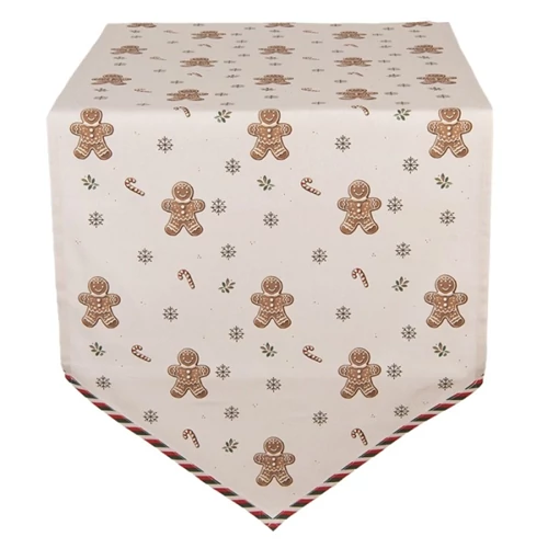 Asztali futó 50x160cm,100% pamut, Classic Gingerbread Magic, CLEEF.CGM65